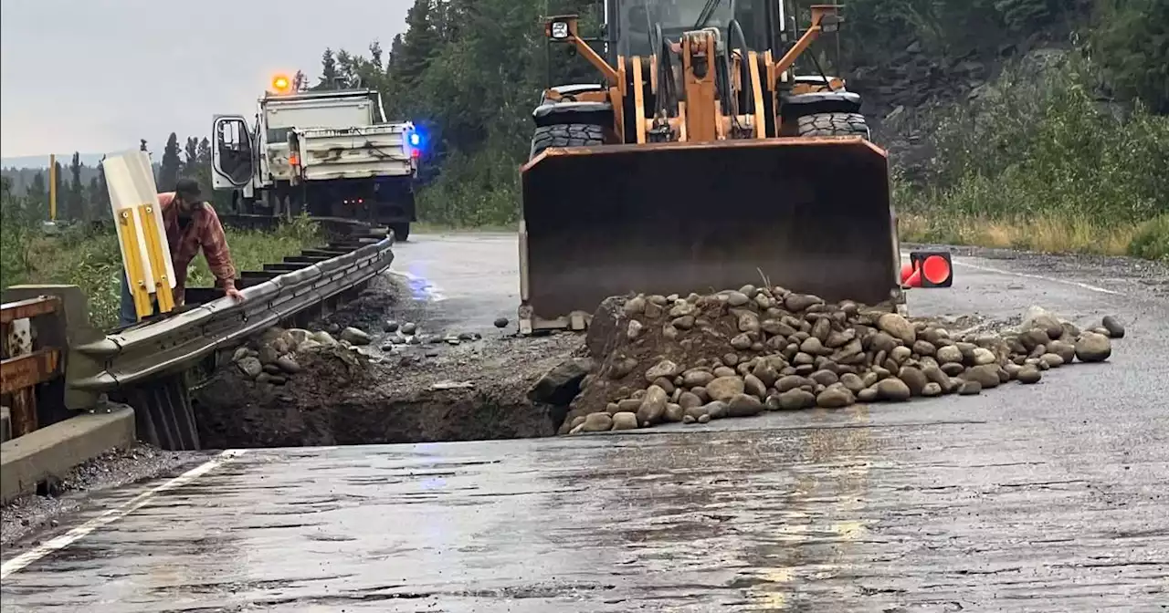 Flash flooding closes Richardson Highway near Paxson Lake