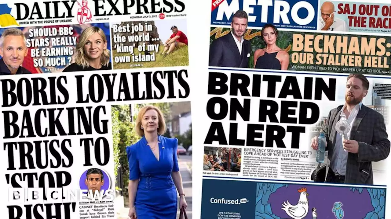 Newspaper headlines: 'Stop Rishi' push and Britain on heat 'red alert'