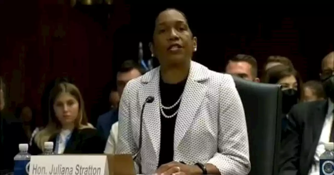 Lt. Gov. Juliana Stratton testifies on Capitol Hill on state being overwhelmed with women seeking abortions