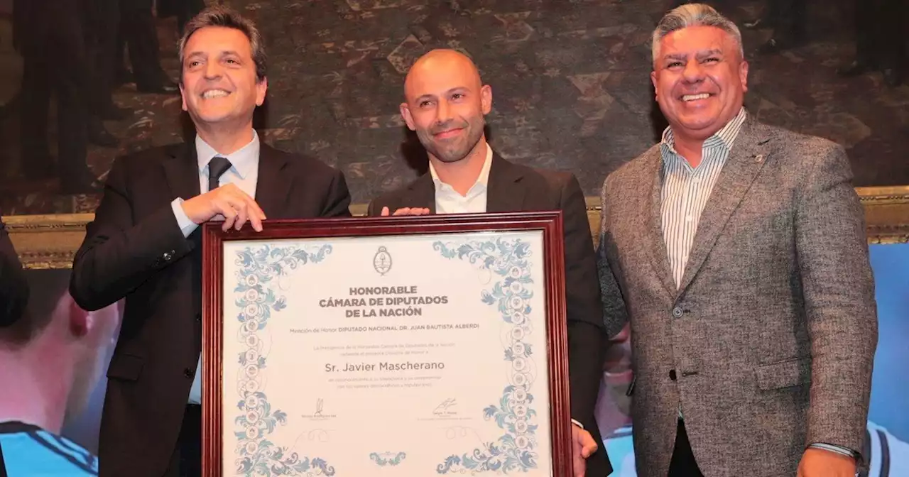 Homenajearon a Mascherano en el Congreso