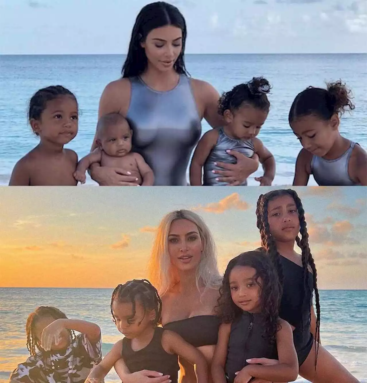 Kim Kardashian's 4 Kids Are So Grown Up in Adorable New Beach Photos - E! Online