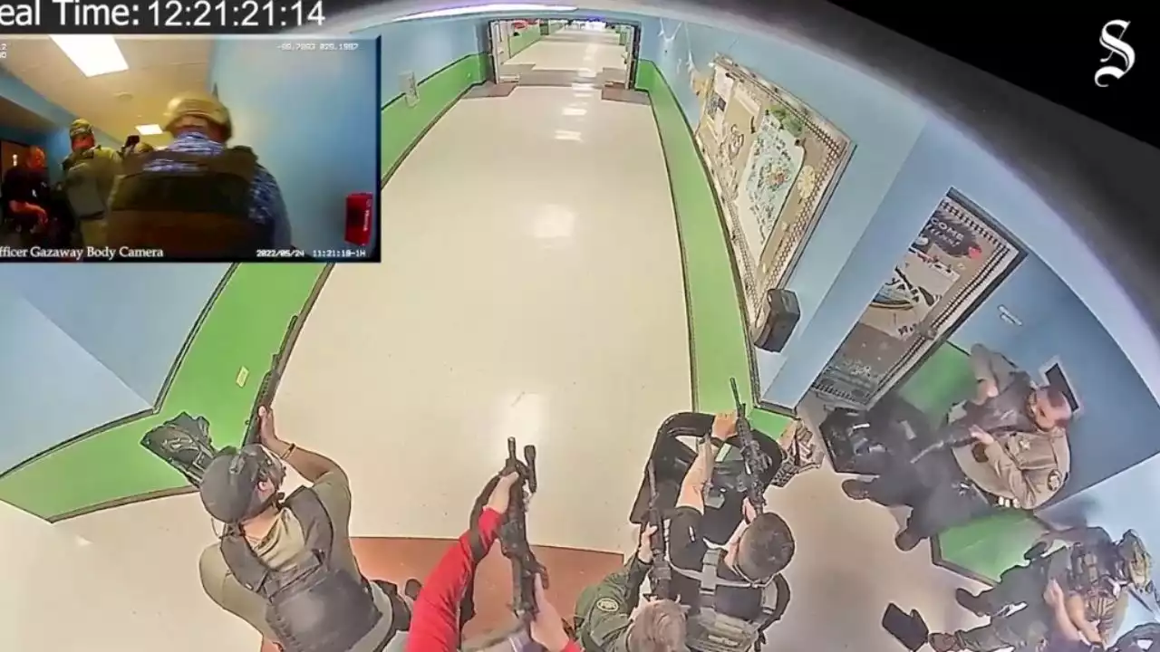 Uvalde surveillance footage shows police response as gunman murdered 19 children and 2 adults