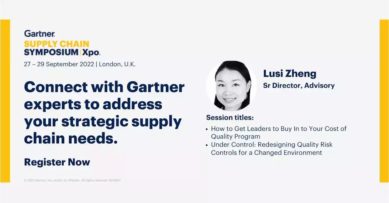 The Gartner Supply Chain Symposium/Xpo™ 2022 conference