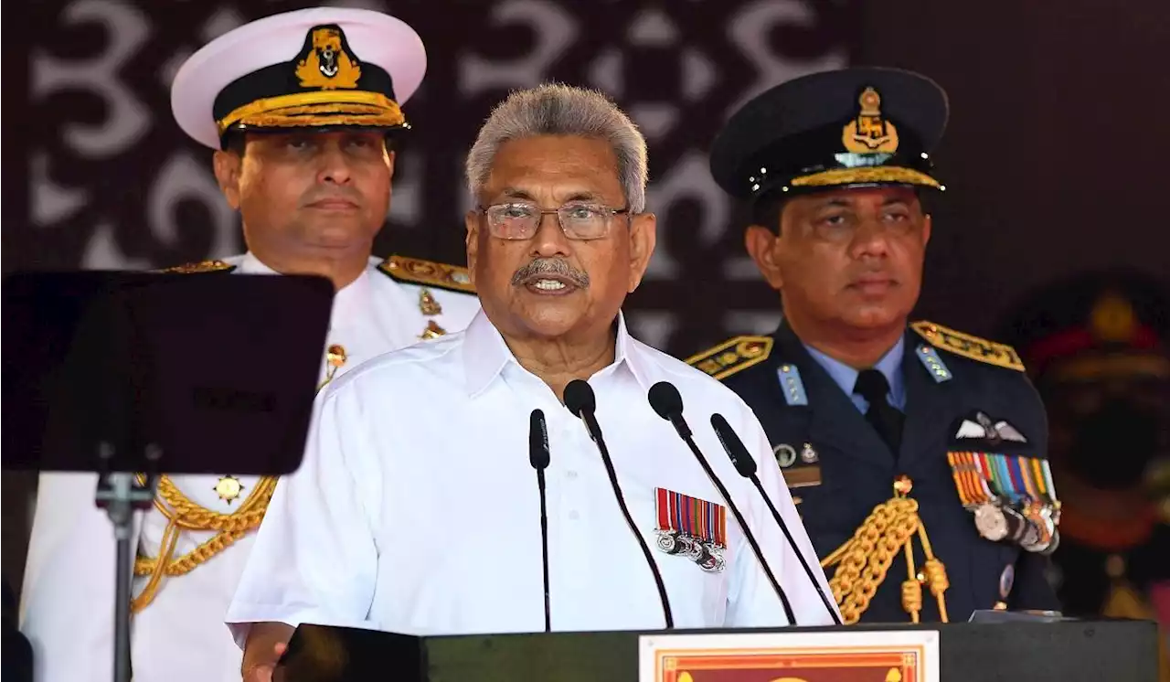 Sri Lanka president flees his country on a military aircraft