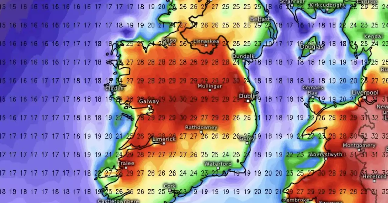 Met Eireann's stunning heatwave timeline with 30C scorcher, bad day and end