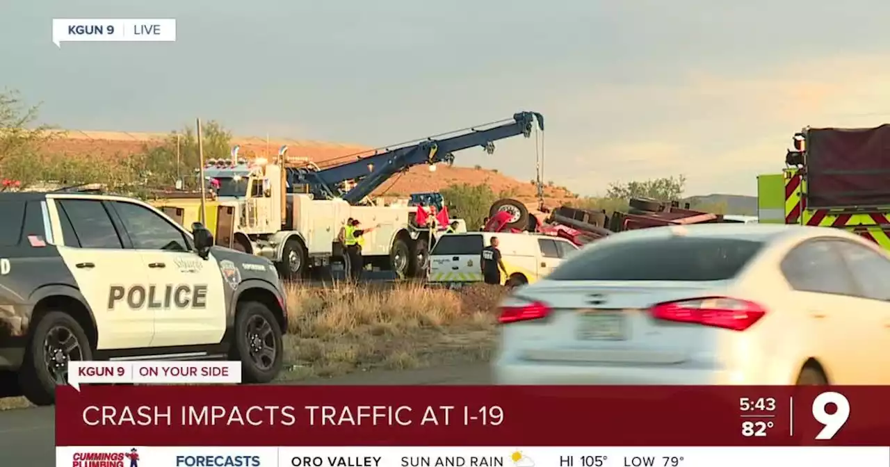 Two-vehicle crash slows I-19 in Sahuarita