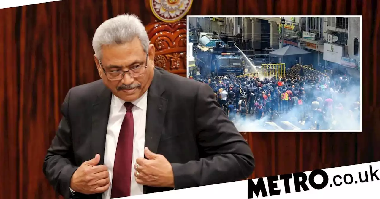 Sri Lankan president flees country on military jet after protesters storm palace