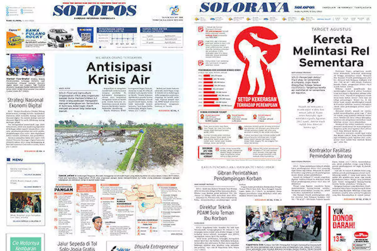 Solopos Hari Ini: Antisipasi Krisis Air