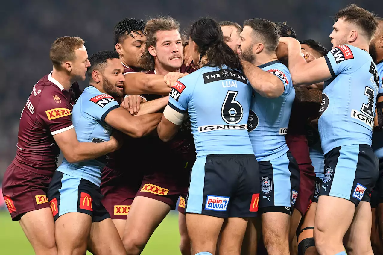 State of Origin clash marred by three concussions in four minutes, brawls and blood