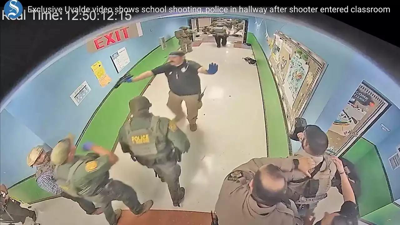 Uvalde's new anguish: Video shows police waiting in school