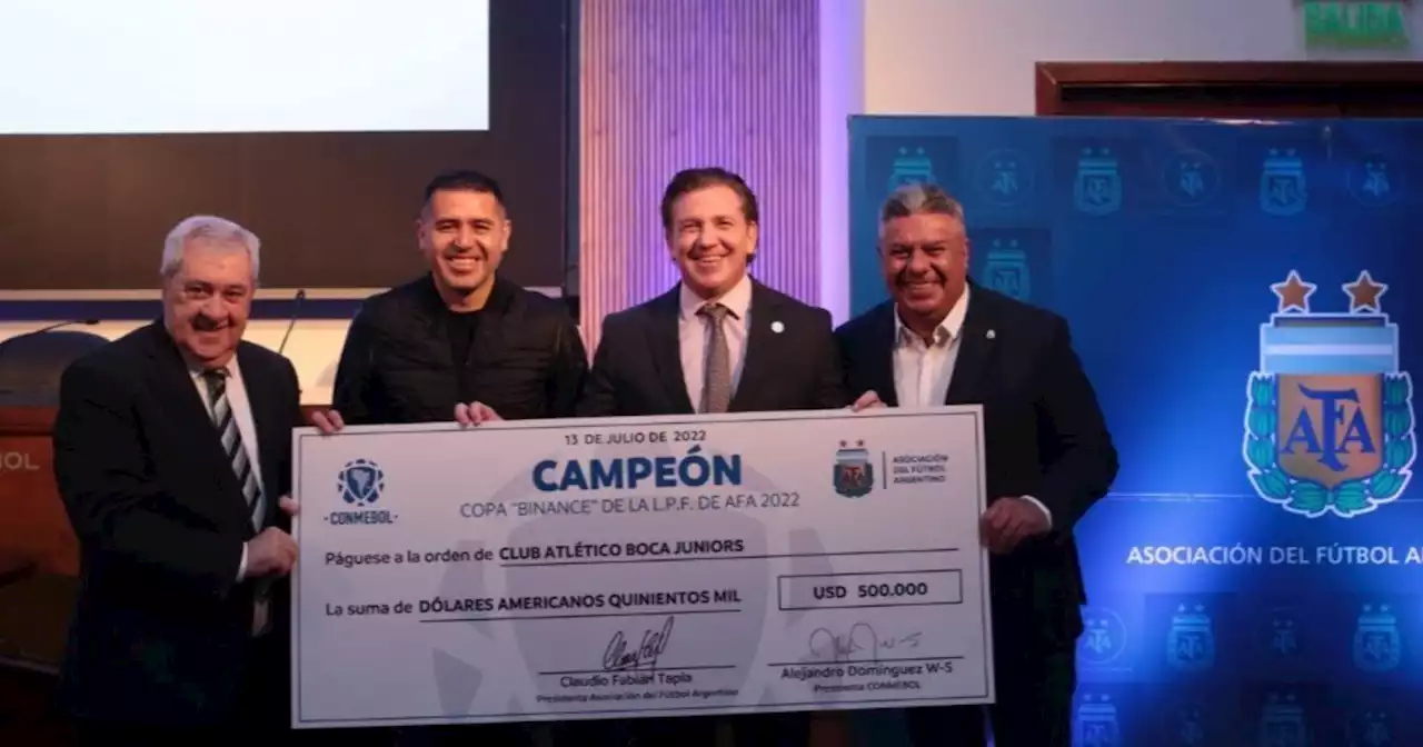 A pesar de la eliminación en la Libertadores, Conmebol premió al Boca campeón de la Liga Profesional