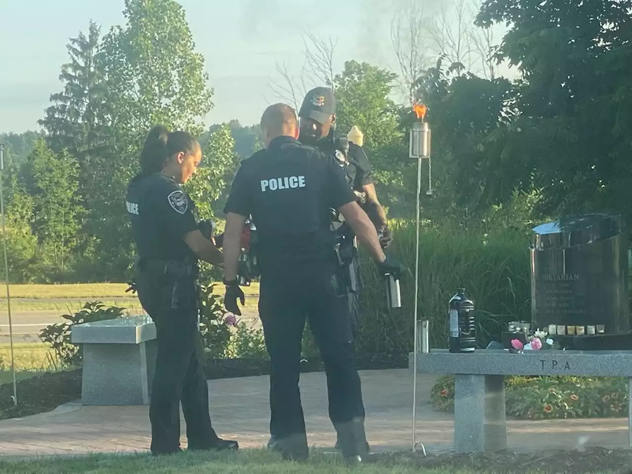 Police gather overnight to honor fallen Twinsburg officer 14 years after line-of-duty death