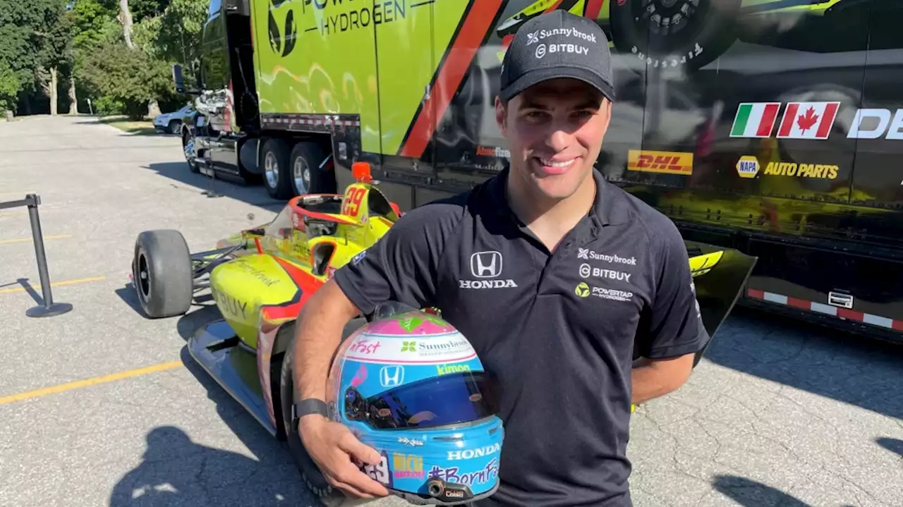 Canadian IndyCar driver returns to Toronto hospital that saved his life as a baby