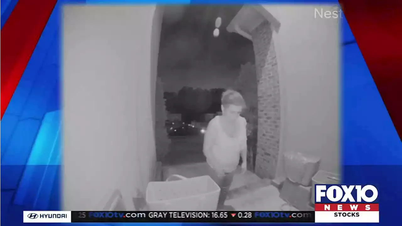 Porch pirate caught in the act in West Mobile