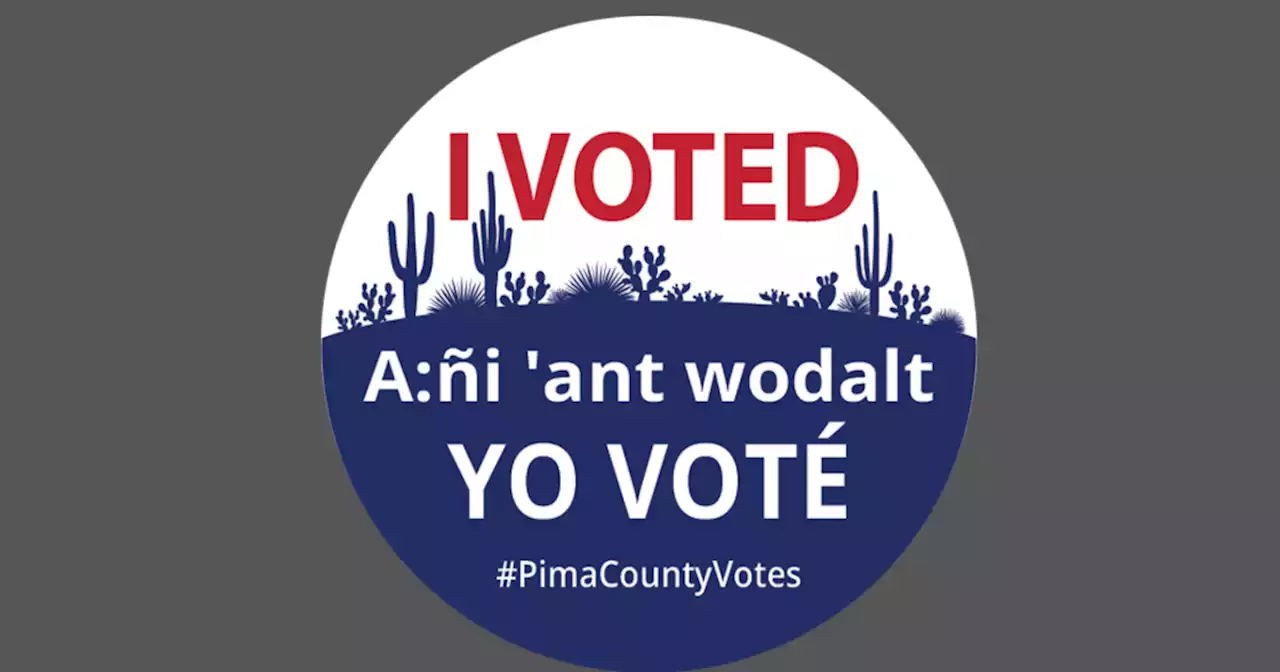 New early voting sticker shows off county's language diversity