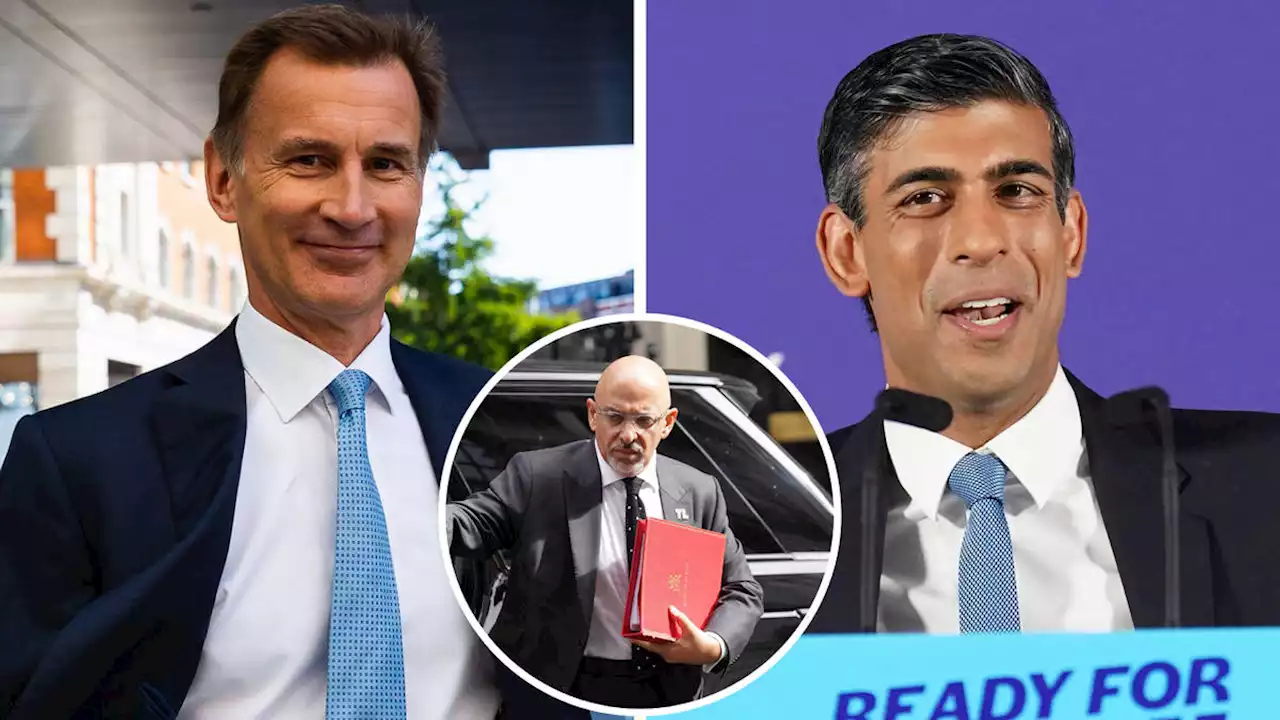 Jeremy Hunt says he is backing Sunak as he is eliminated from leadership race with Zahawi