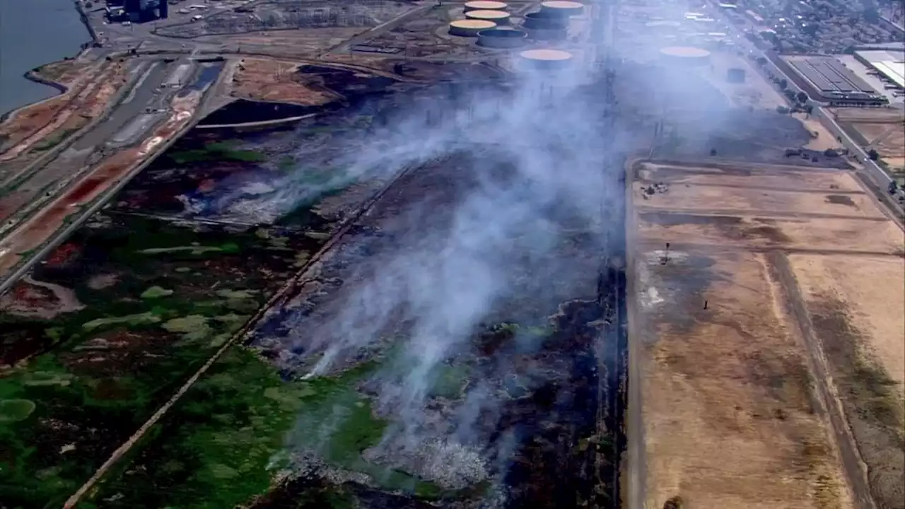 East Bay Marsh Fire Still Smoldering; Air Advisory Extended Through Friday