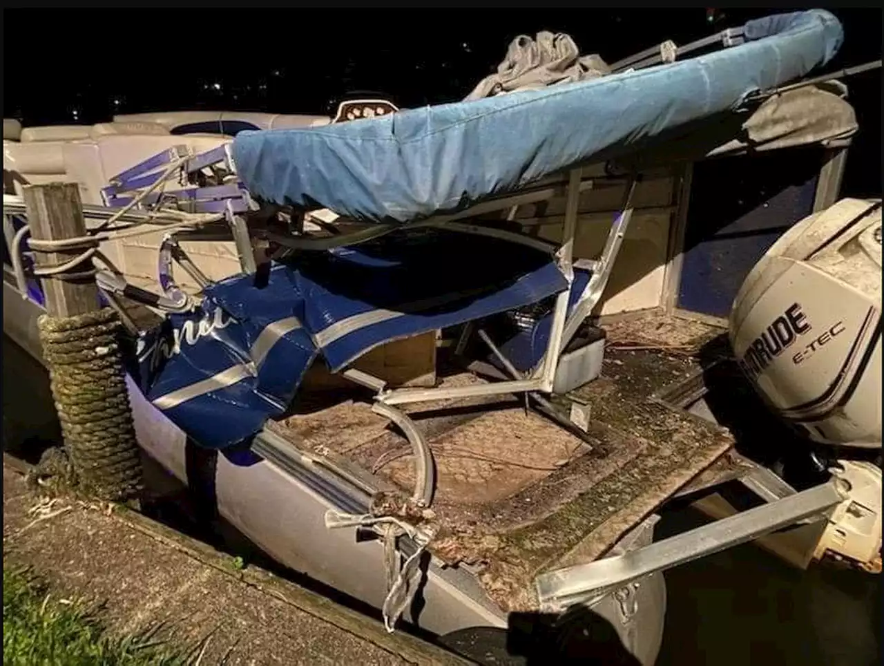 Hit-and-run speedboat crash on N.J. lake damages pontoon boat