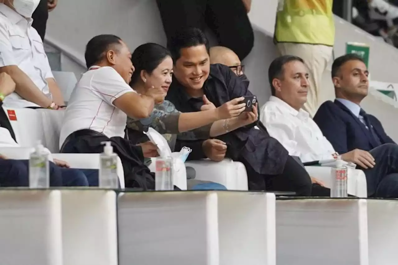 Tak Hanya Sarinah, Erick dan Puan Kompak Nonton Basket