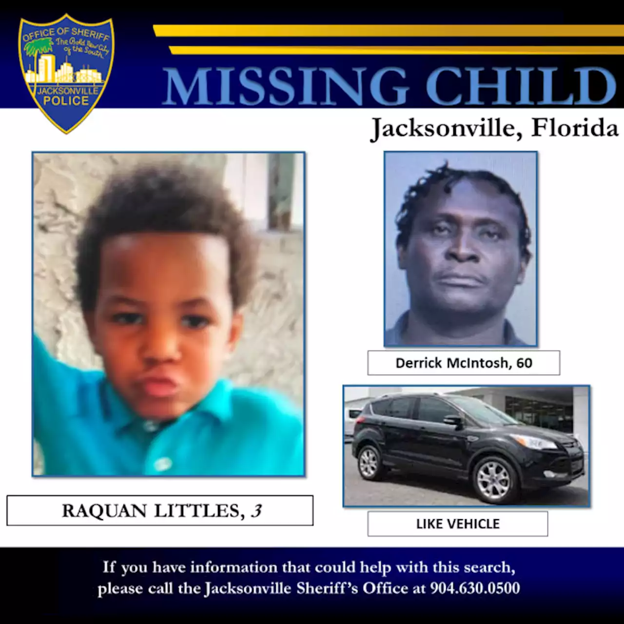 Jacksonville police searching for missing 3-year-old boy