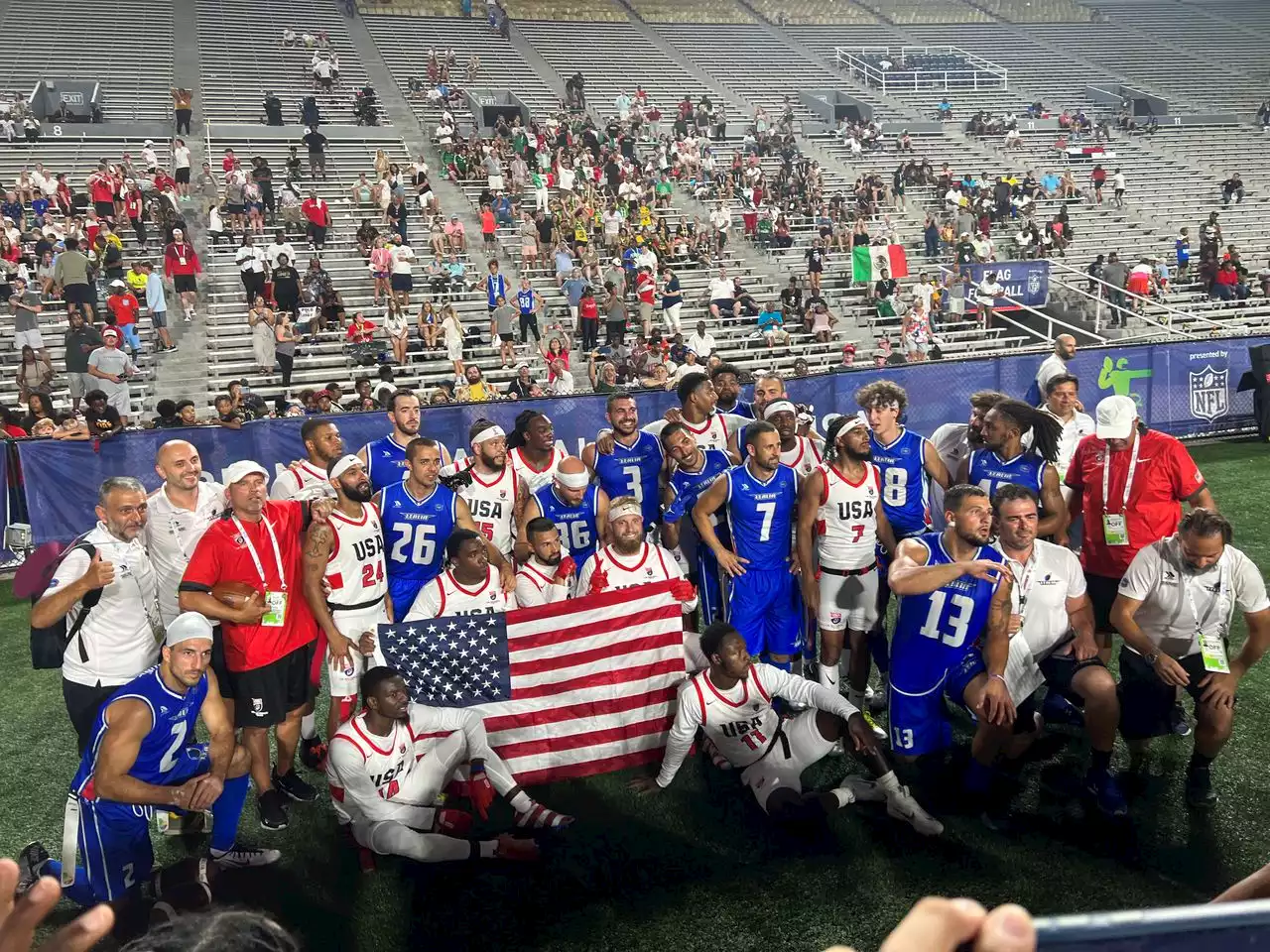 US men grab flag football gold, women fall to Mexico