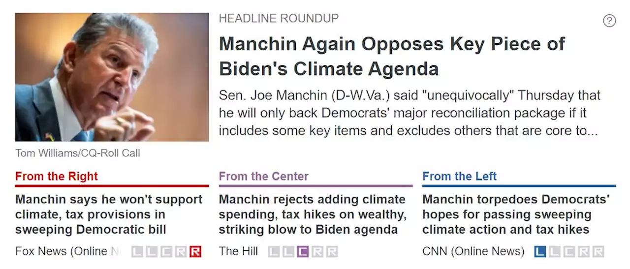 Manchin Reportedly Opposes Key Piece of Biden's Climate Agenda