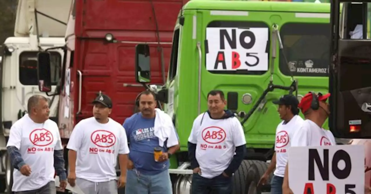 Trucker Convoy Protest Against AB5 Causes Traffic Jam at Crucial Port