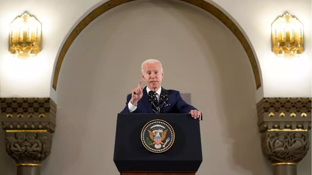 In West Bank, Biden embraces 'two states for two peoples'