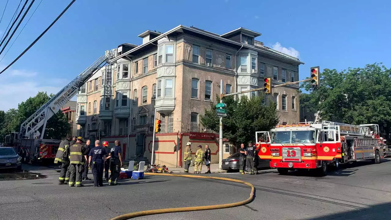 Fire officials: 2 hospitalized after being rescued from fire in West Philadelphia