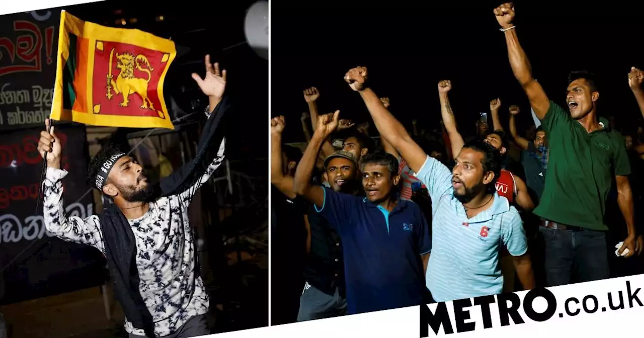 Huge street parties in Sri Lanka after president resigns 'by email'