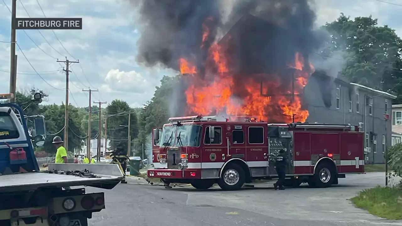 Large Fire Burns at Home in Fitchburg