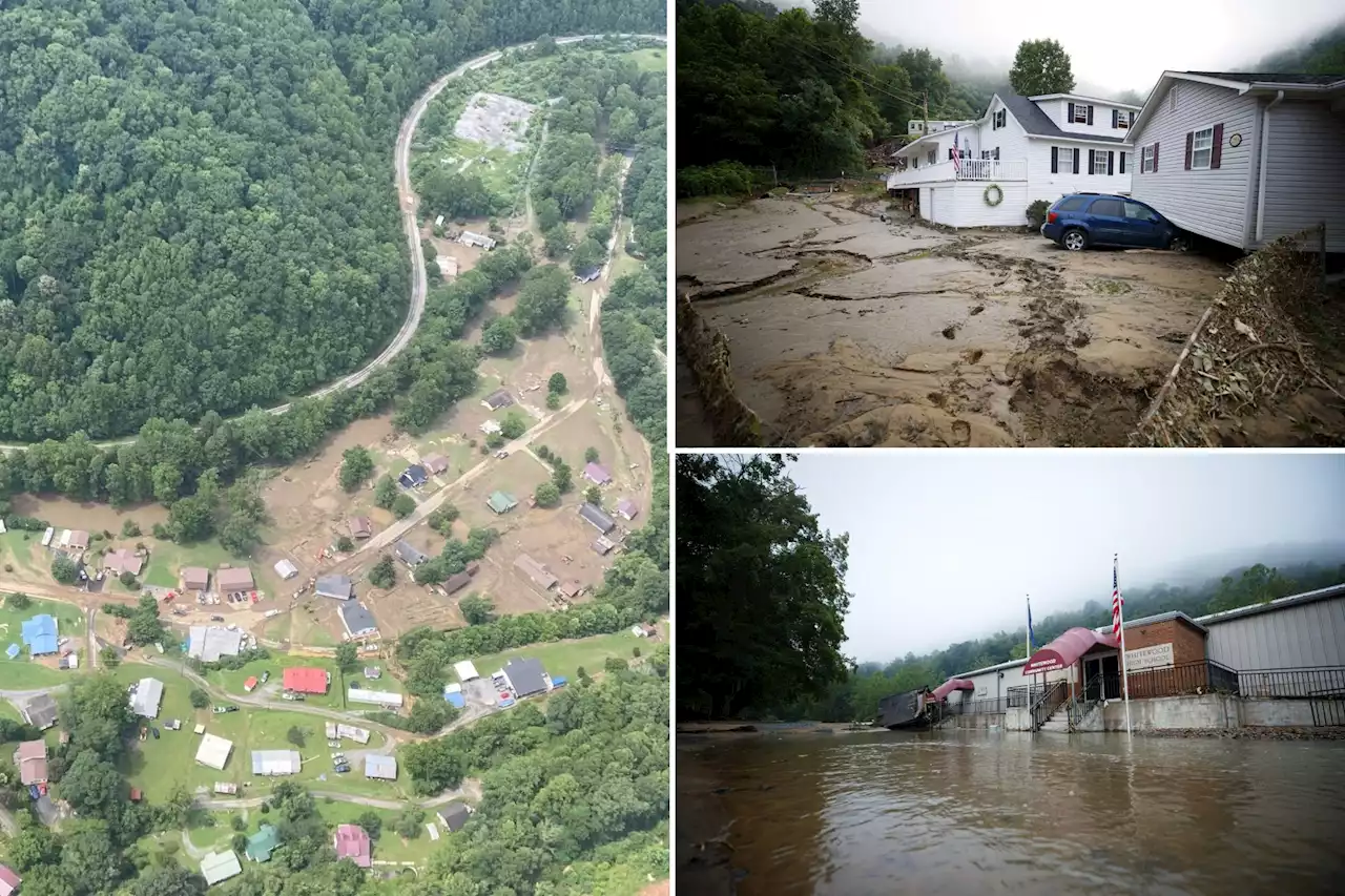 ‘It looks like a war zone’: Virginia flood victims survey damaged homes