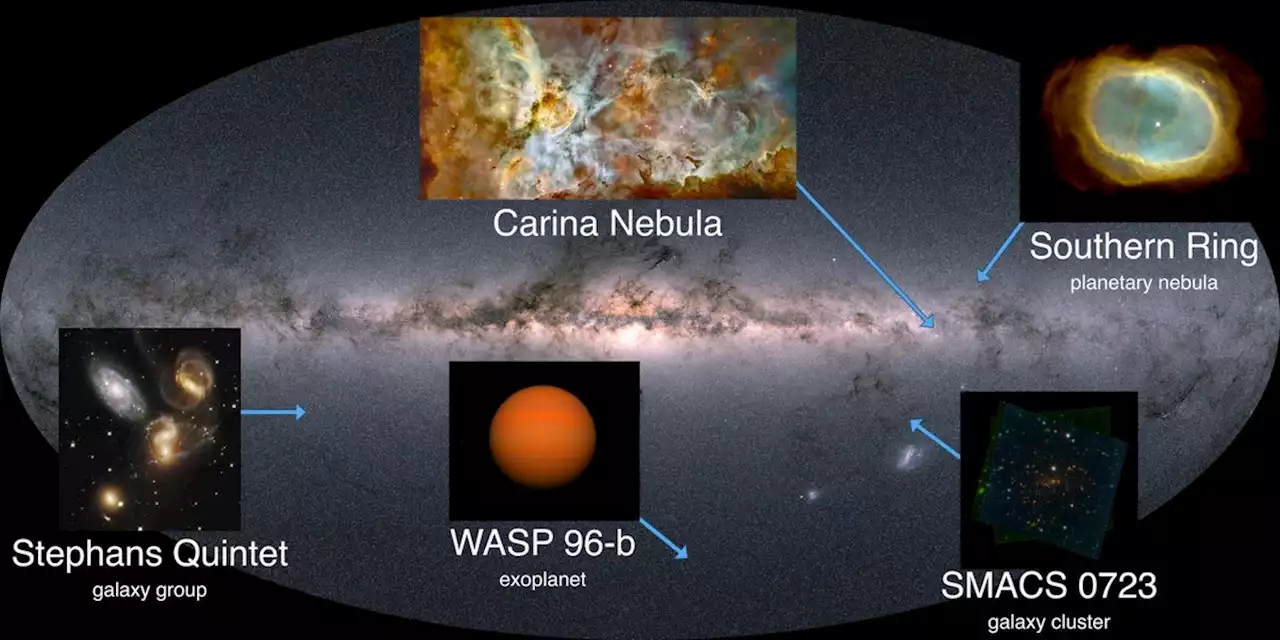 Here are the Locations in the sky for the First JWST Images