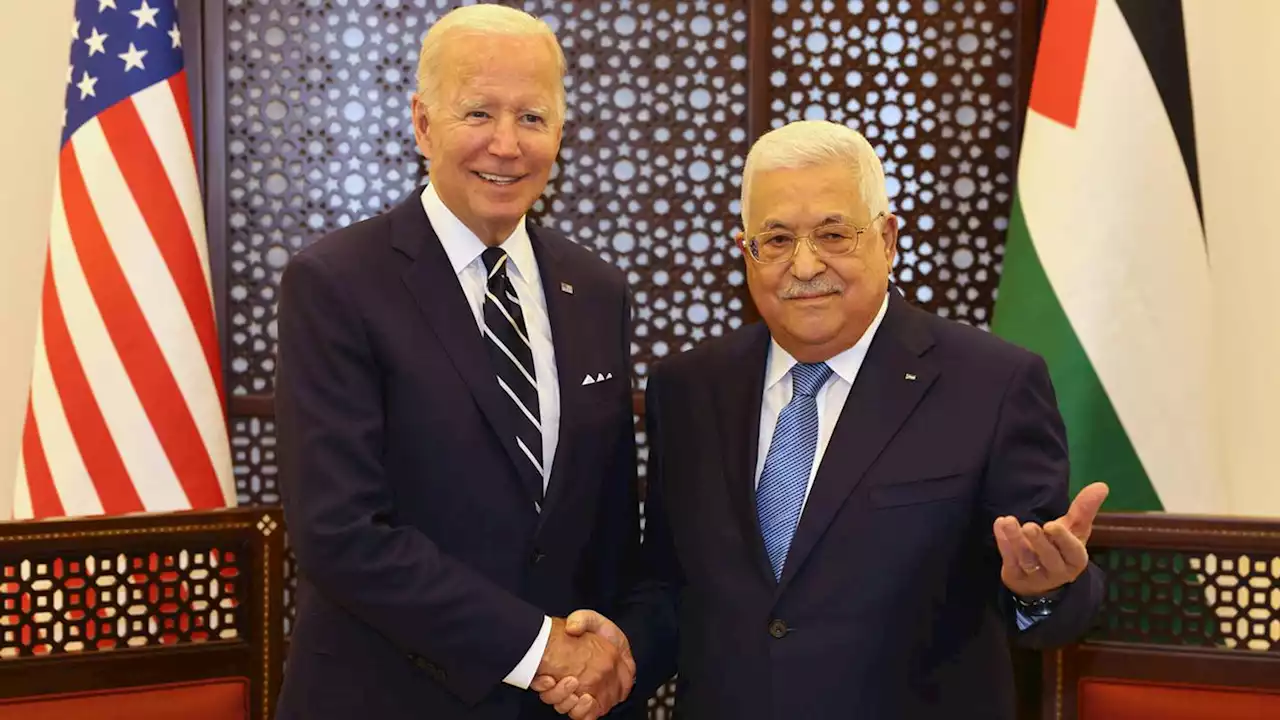 Biden reaffirms support for two-state solution during visit to West Bank