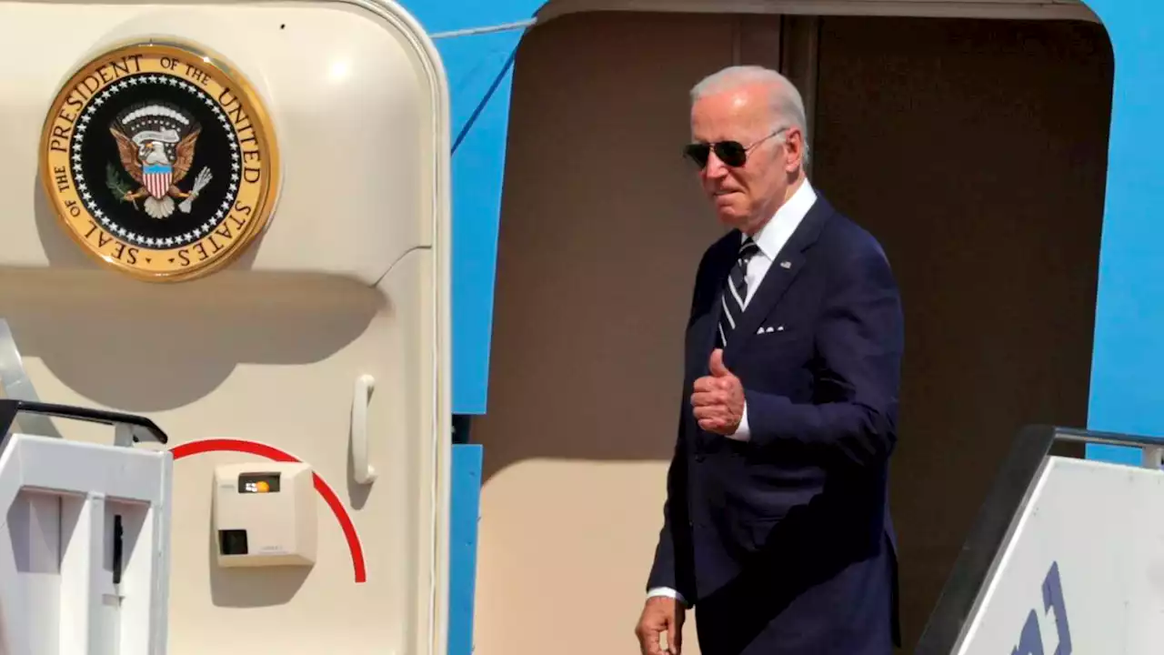 The Latest: Honor guard for Biden on Saudi arrival, no king