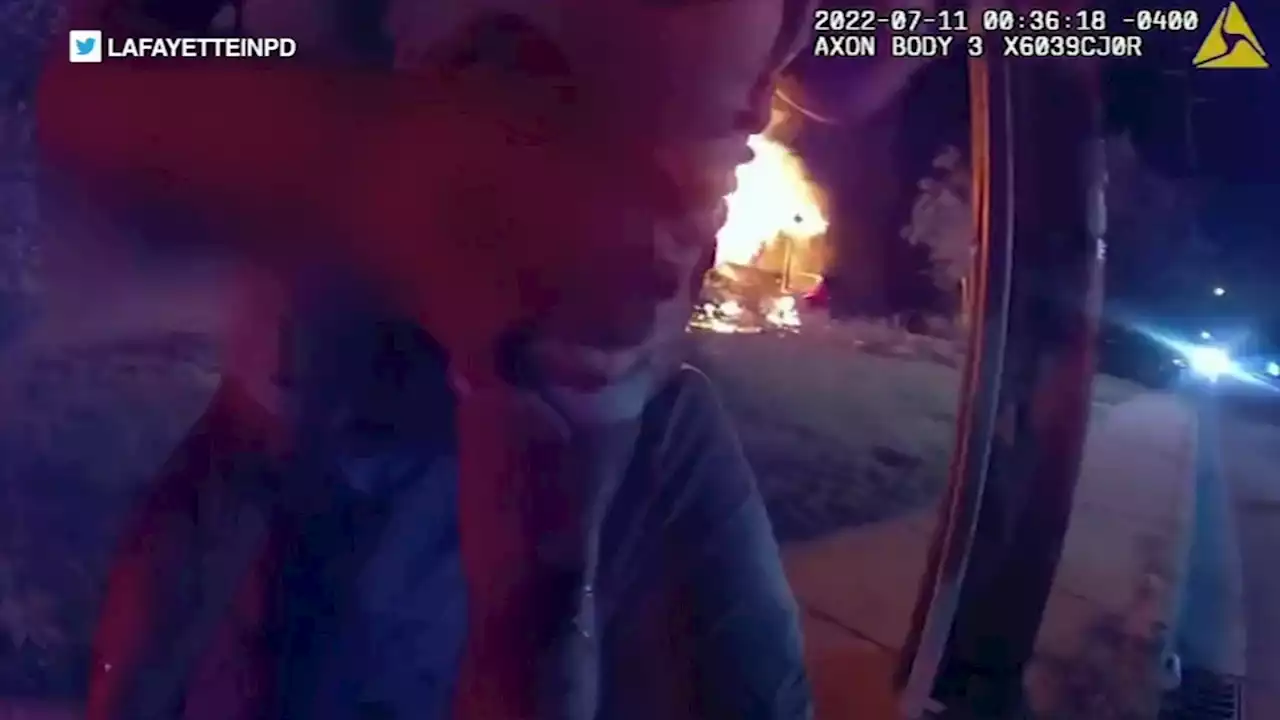 Bodycam footage shows man saving 5 children from house fire, Indiana police say