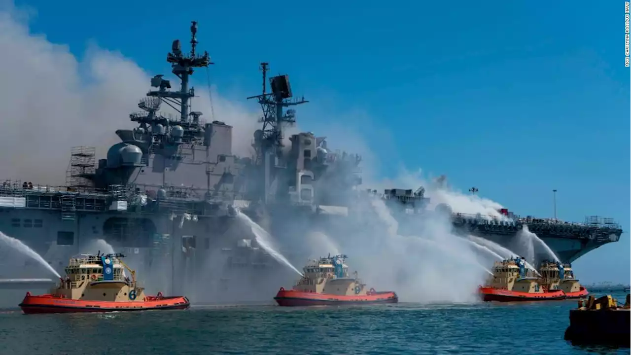 US Navy punishes more than 20 sailors over fire that destroyed warship