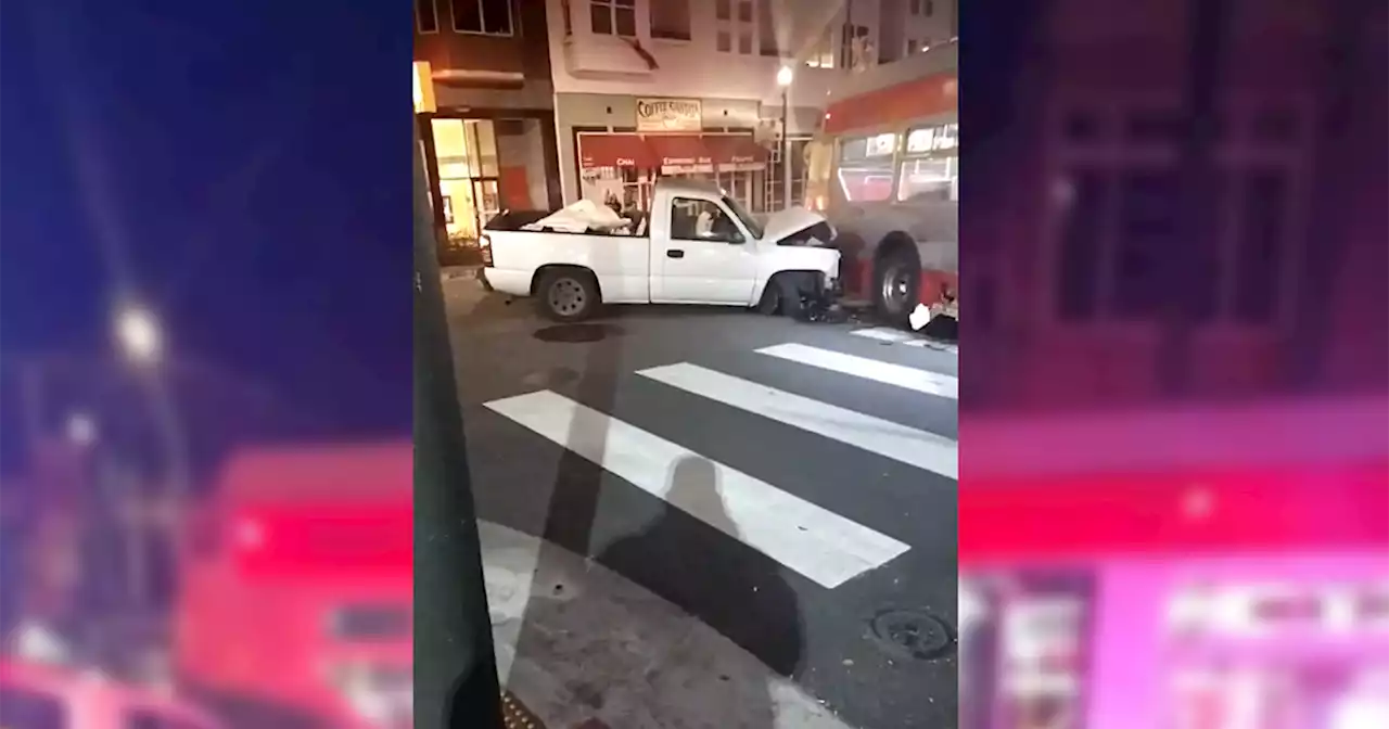 Truck crashes into SF Muni bus in Haight-Ashbury