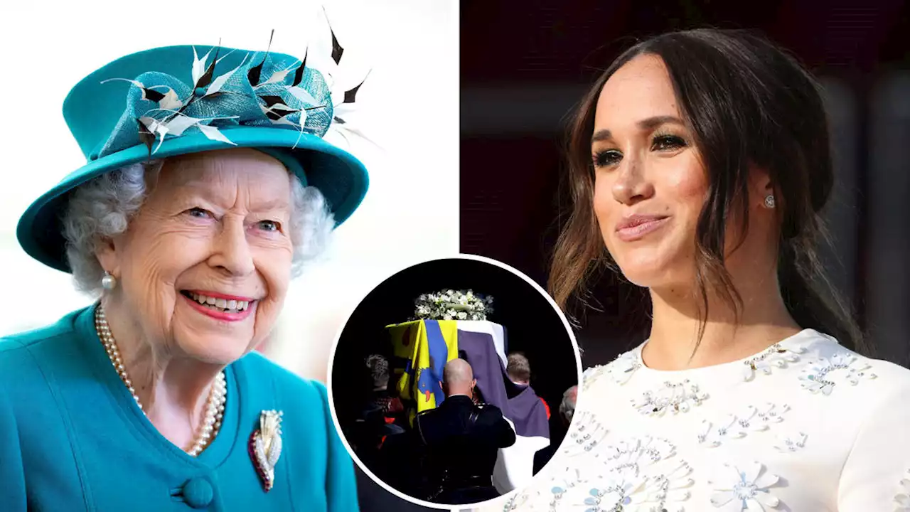 Queen said 'thank goodness Meghan isn't coming' to Prince Philip's funeral, book claims