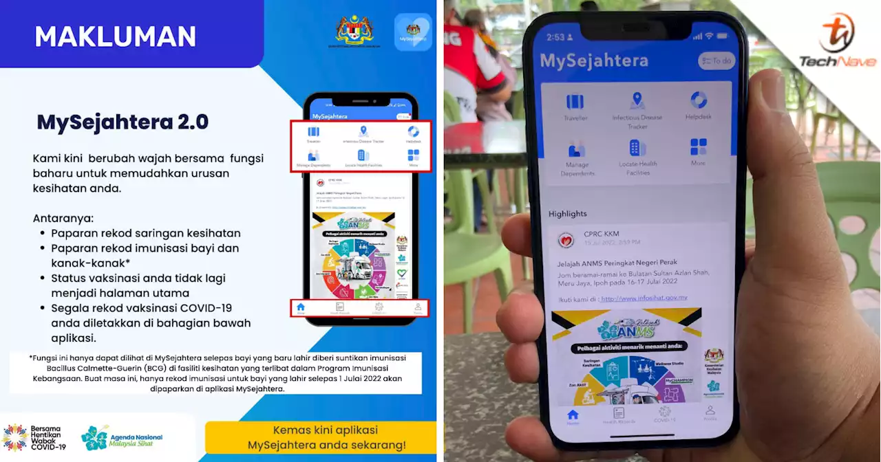 MySejahtera 2.0 introduces a revamped look and new features such as health screening record | TechNave
