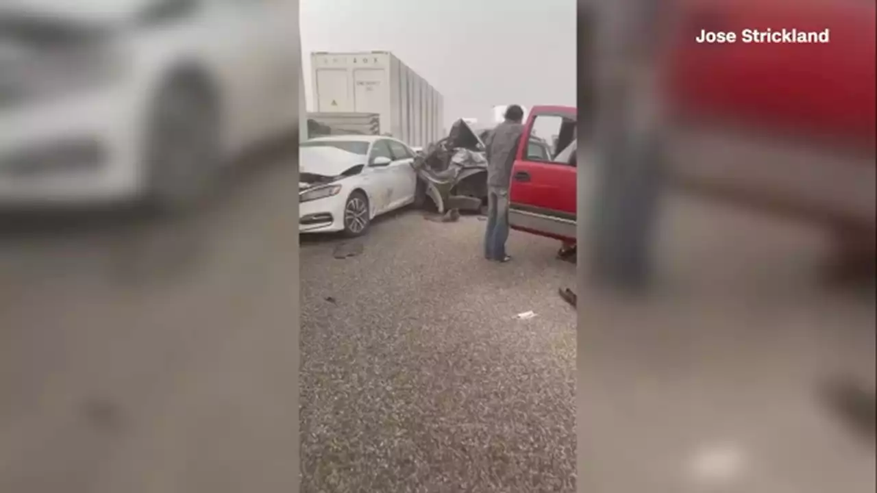 2 kids among 6 dead after dust storm causes 21 vehicle pileup on a Montana highway