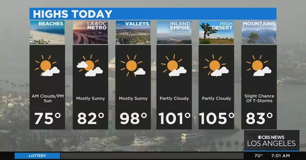 Monsoonal weather expected to continue through Monday; thunderstorms likely