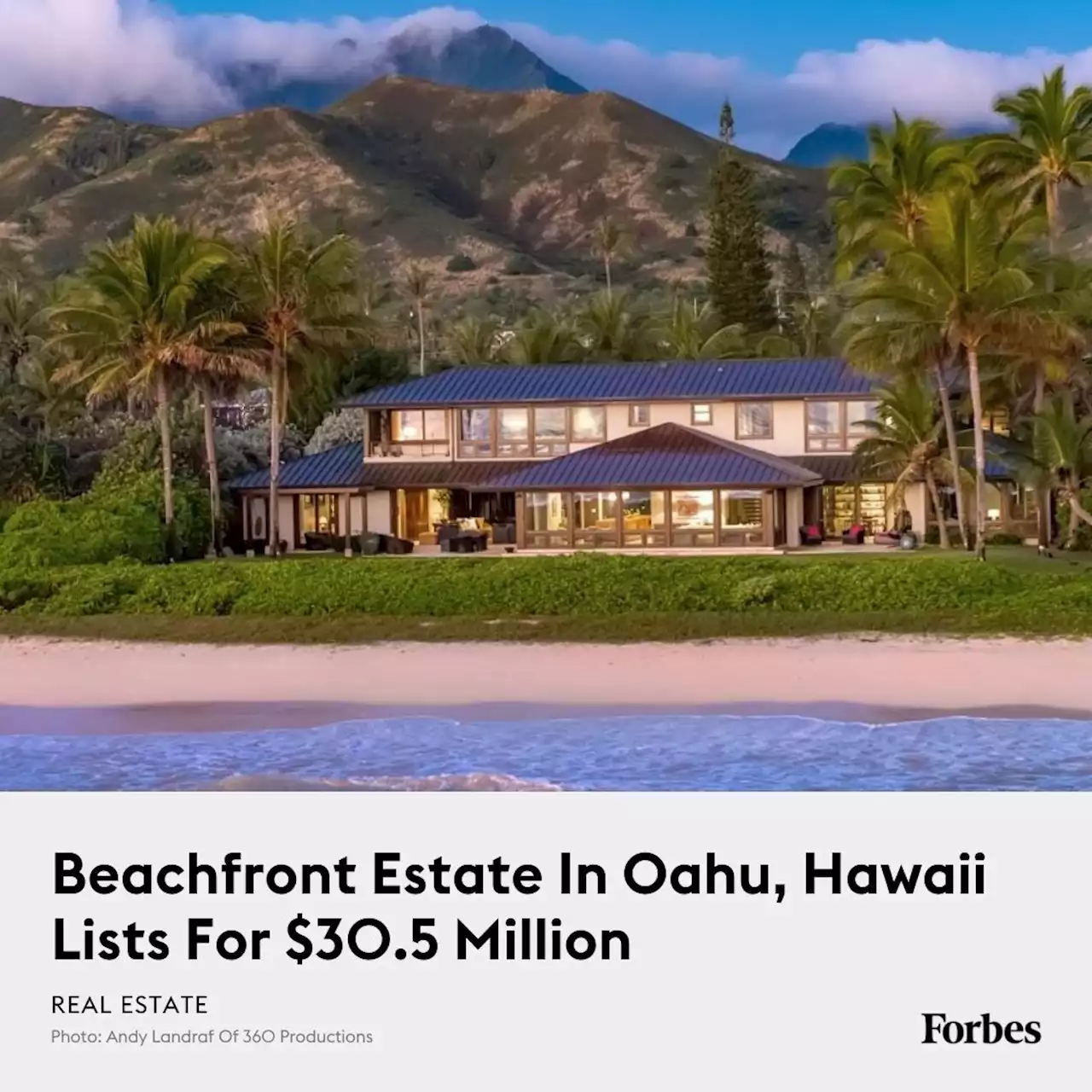 Beachfront Estate In Oahu, Hawaii Lists For $30.5 Million