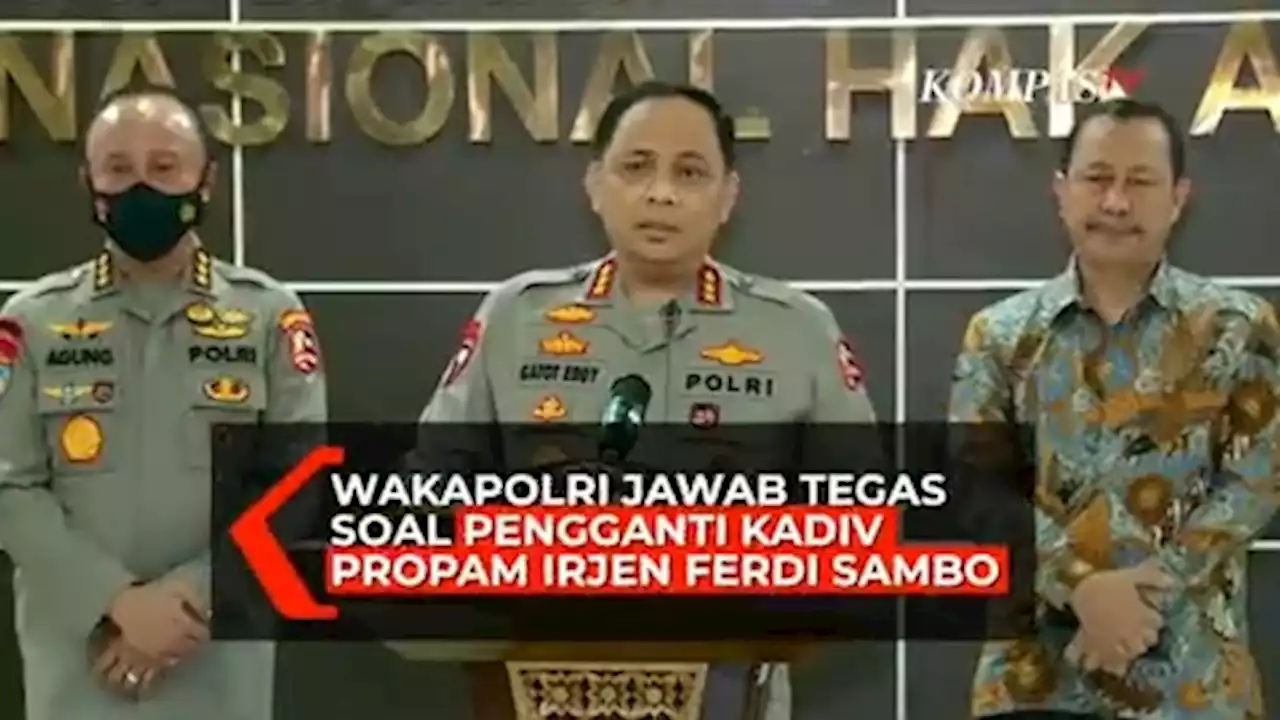 Wakapolri Jawab Tegas Soal Pengganti Kadiv Propam Irjen Ferdi Sambo