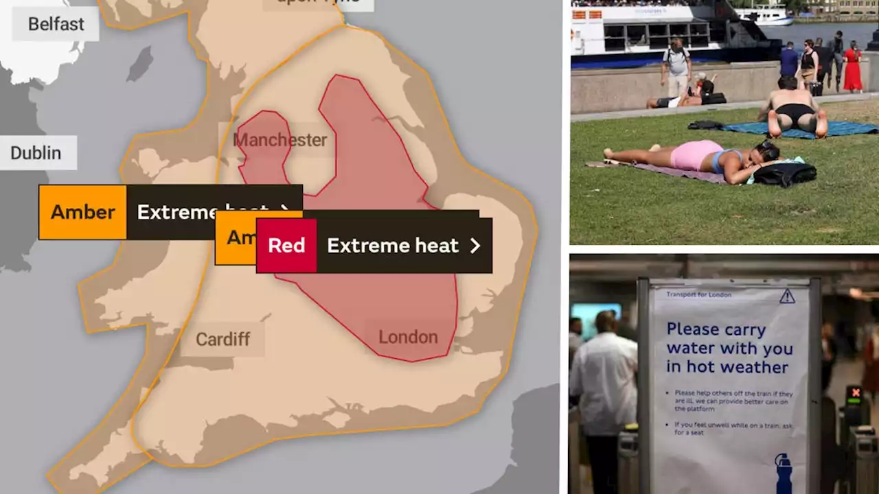 Amber weather warning begins as Brits urged not to travel ahead of deadly heat next week