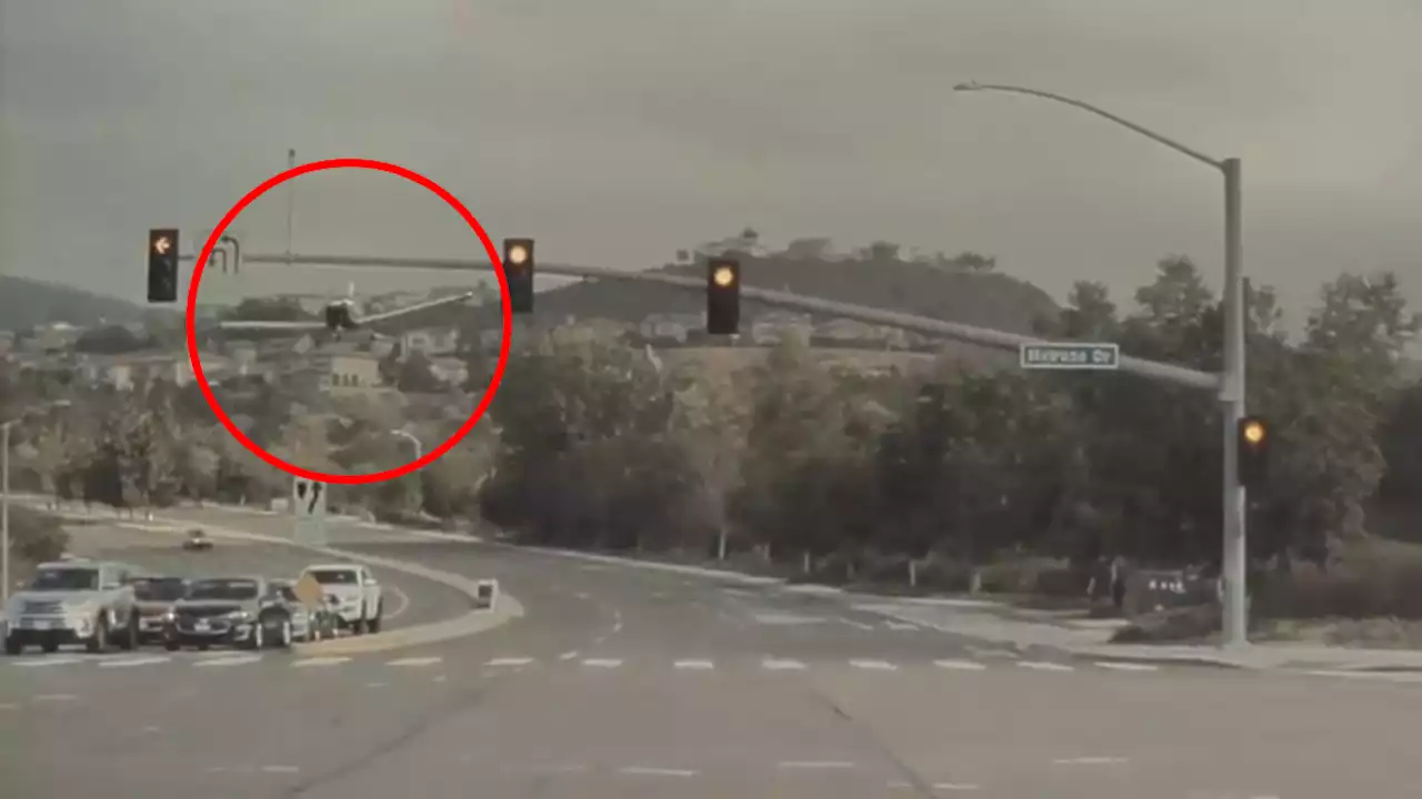 WATCH: Dashcam Catches Plane's Emergency Landing at Busy San Marcos Intersection