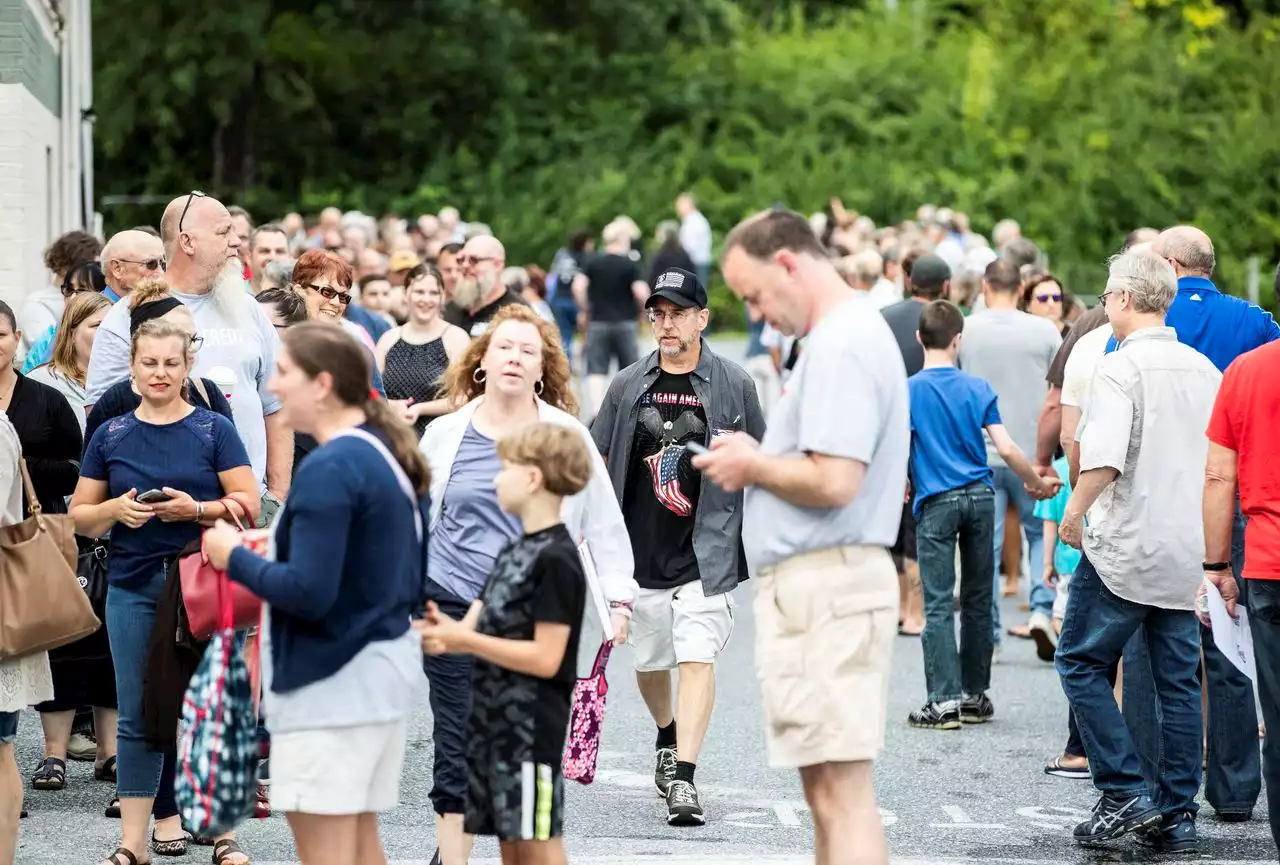 Crowds gather for Mastriano film screening Saturday at Lower Allen Township church