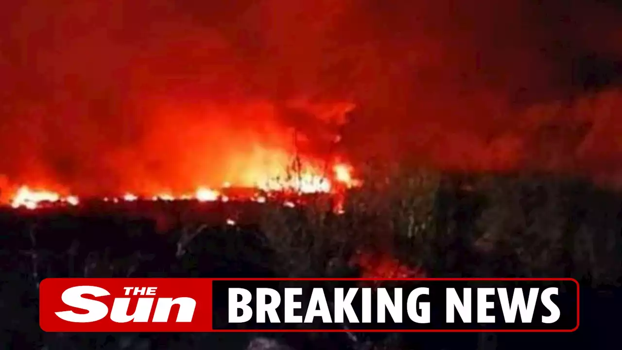 Fireball explosion as plane 'carrying weapons to Ukraine' crashes in Greece