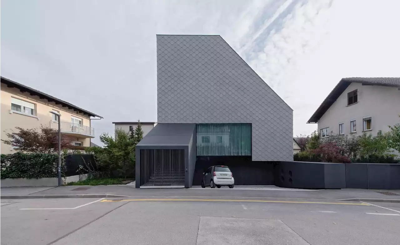 Ljubljana house is shaped by stepped terraces and simple forms