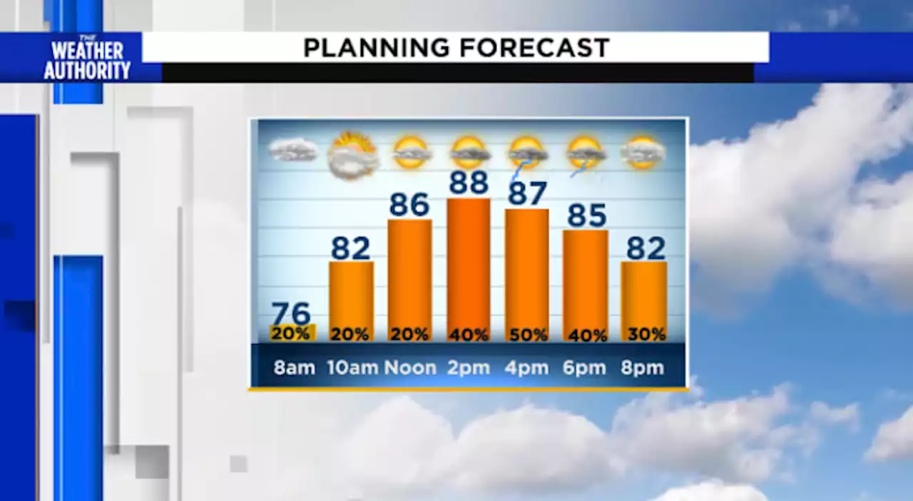 Summer showers with brief breaks of sunshine